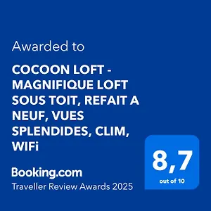 Cocoon Loft - Magnifique Loft Sous Toit, Refait A Neuf, Vues Splendides, Clim, Wifi Nice